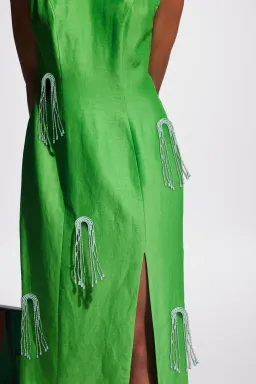 Alemais Dazzle Midi Dress Green Size AU 10 for rent on The Volte - image 5