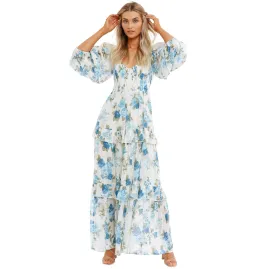 Spell Rose Garden Maxi Dress in Sapphire Size AU 6 for rent on The Volte - image 2