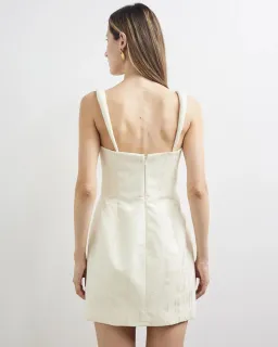 Camilla And Marc Malla Mini Dress Cream Size 8 for rent on The Volte - image 3