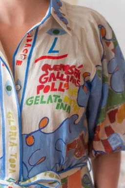 Alemais Nadia Mini Shirtdress Multi Size 12  for rent on The Volte - image 4