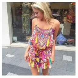 Camilla Childs Play Silk Playsuit Multi Size 8 for rent on The Volte - image 8