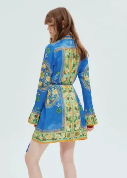 Alemais Linda Mini Dress Blue/Print Size 8 for rent on The Volte - image 4