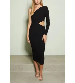 BEC + BRIDGE BLACK ELKE ASYM MIDI DRESS for rent on The Volte - image 1