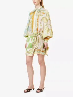 Alemais Checkmate Silk Mini Dress Multi Size AU 10 for rent on The Volte - image 25