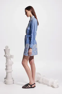 Alemais Arion Mini Dress Cornflower Blue Size AU 10  for rent on The Volte - image 14