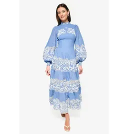 Alemais Arion Midi Dress Cornflower Blue Size AU 8 for rent on The Volte - image 5