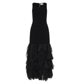 Aje Elations Knit Maxi Dress Black Size AU 8  for rent on The Volte - image 4
