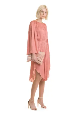 Country Road Soft Pleated Midi Dress Pink Size 16 for rent on The Volte - image 1