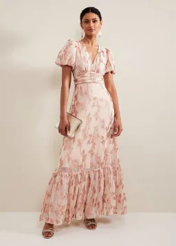 Phase Eight Genette Jacquard Pink Dress Pink Size 20 for rent on The Volte - image 1