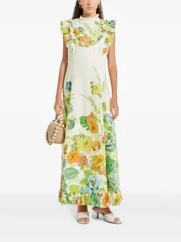 Alemais Constance Midi Ruffle Dress Floral Size 8 AU  for rent on The Volte - image 1
