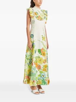 Alemais Constance Midi Ruffle Dress Floral Size 8 AU  for rent on The Volte - image 4