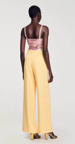 Sandro Pleated Pants Yellow Size 36 / AU 8 for rent on The Volte - image 2