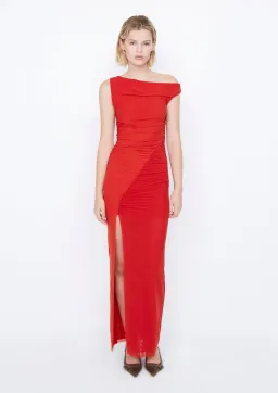 Bec & Bridge Sania Asym Dress in Rouge Size 10 for rent on The Volte - image 1