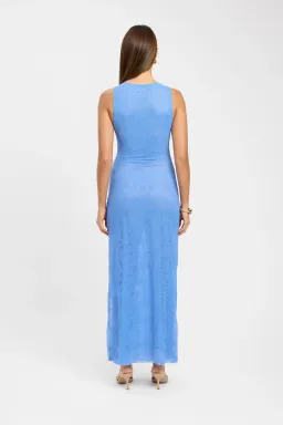 Kookai Camilla Deep Vee Maxi Dress Blue Size 10 for rent on The Volte - image 2