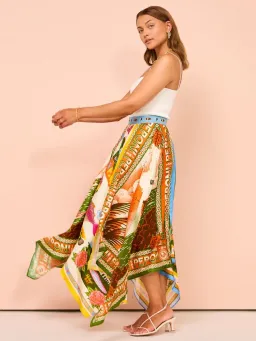 Alemais Samaki Scarf Top & Paradiso Silk Scarf Skirt Set Multi Size 10 AU for rent on The Volte - image 8