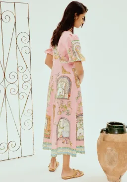 Alemais Monte Midi Dress Pink Size 10 for rent on The Volte - image 3