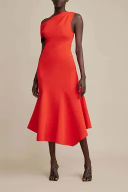 Acler Corbyn Midi Dress Poppy Red Size 14 for rent on The Volte - image 4
