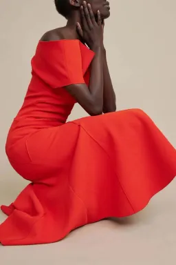 Acler Corbyn Midi Dress Poppy Red Size 14 for rent on The Volte - image 5