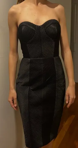 Misha Byanca Corset Midi Dress Black Size 6/XS for rent on The Volte - image 3