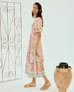 Alemais Monte Midi Dress Pink Size 12 for rent on The Volte - image 2