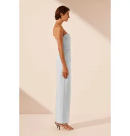 Shona Joy Lani Strapless Draped Maxi Dress Sky Size AU 12 for rent on The Volte - image 3