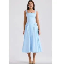 House of CB Dorothy Midi Sundress Italian Azure Size XS / AU 6 for rent on The Volte - image 1