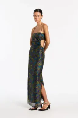 Sir The Label Valerio Tie Halter Midi Dress Print Size 1  / AU 8  for rent on The Volte - image 5