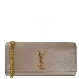 Saint Laurent YSL Kate Silver Clutch for rent on The Volte - image 3