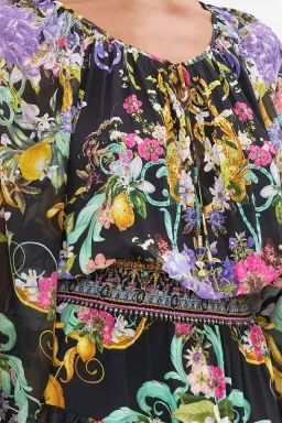 Camilla Meet Me In Marchesa Double Ruffle Dress Long Sleeves Size S/Au 10 for rent on The Volte - image 2