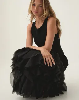 Aje Elations Knit Maxi Dress Black Size L/Au 12 for rent on The Volte - image 2