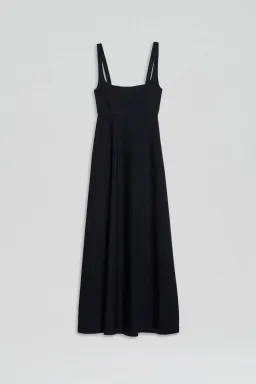 Scanlan Theodore Crepe Knit Square Neck Dress Navy Size XS/Au 8 for rent on The Volte - image 4