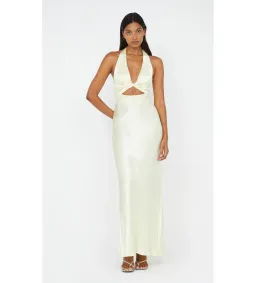Bec + Bridge Sabia Twist Maxi Dress Ice Yellow Size 14 for rent on The Volte - image 1