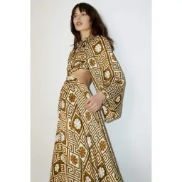 Alemais Dimi Cut Out Jacquard Midi Dress Multi Size 12 for rent on The Volte - image 1