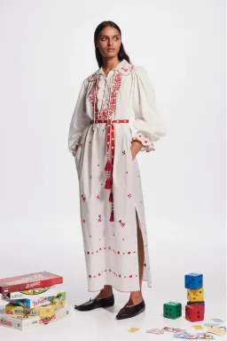 Alemais Hearts Embroidered Dress White Size 8 for rent on The Volte - image 1