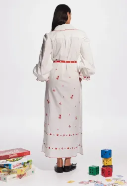 Alemais Hearts Embroidered Dress White Size 8 for rent on The Volte - image 2