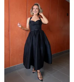 Zimmermann The Crush Picnic Midi Dress in Black Size 0 / AU 8 for rent on The Volte - image 1