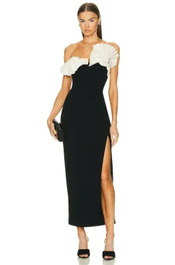 Rachel Gilbert Lavina Midi Dress Black Size 8/S for rent on The Volte - image 5
