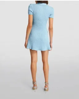 Self Portrait Sequin Knit Mini Dress Blue Size M / AU 10 for rent on The Volte - image 3