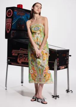Alemais Pinball Bodice Midi Dress Print Size 10  for rent on The Volte - image 1
