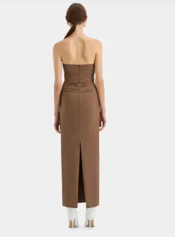 Sir the Label Alba Strapless Maxi Dress Gown in Mocha Size 2 / AU 10 / M for rent on The Volte - image 3
