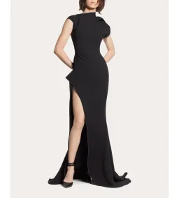 Maticevski Victoire Gown Black Size 14  for rent on The Volte - image 1