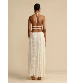 Arcina Ori Juliette Halter and Skirt Set Cream Size Small / AU 8 for rent on The Volte - image 3