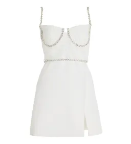 Self Portrait Cord Lace Mini Dress White Size UK 8 / AU 8 for rent on The Volte - image 4