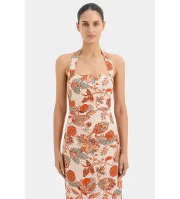 Sir the Label Noemi Halter Midi Dress Desert Wildflower Print Size 1 / AU 8 for rent on The Volte - image 2