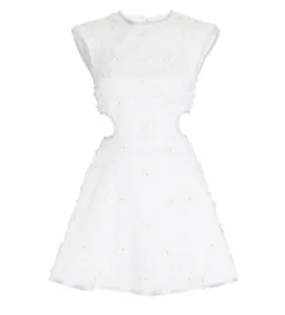 Aje Mirage Organza Cut Out Mini Dress in Ivory Size AU 8 for rent on The Volte - image 5