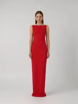Effie Kats Gabbi Gown Cherry Red Size AU 10 for rent on The Volte - image 1