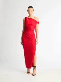 Sheike Ludlow Midi Dress Red Size 10 for rent on The Volte - image 1