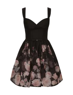 Zimmermann Crush Picnic Mini Dress Black Floral Size 2 / AU 12 for rent on The Volte - image 1