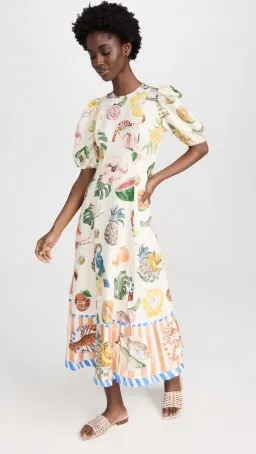 Alemais Theo Midi Dress Multi Size 12 AU for rent on The Volte - image 19