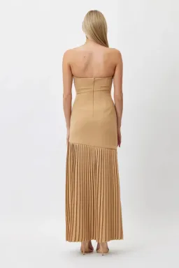 Bianca and Bridgett Mara Pleated Maxi Dress Beige Size 12 for rent on The Volte - image 2